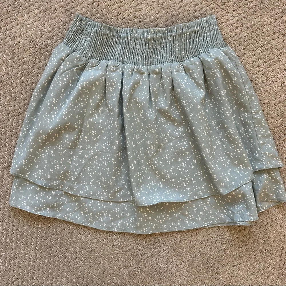 Paper Crane Medium Boho Ruffled Whimsy Two Piece Skirt Set Cottage Festival